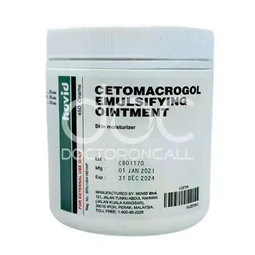 Hovid Cetomacrogol Emulsifying Ointment 450g