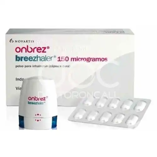 Onbrez Breezhaler 150mcg Inhalation Powder Hard Capsule (Indacaterol) 30's
