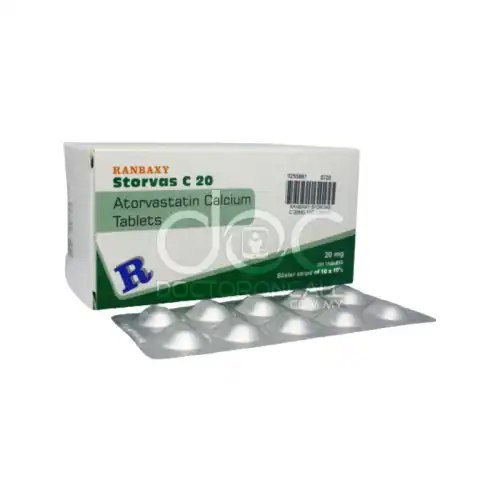 Ranbaxy Storvas C (Atorvastatin) 20mg Tablet 10s (Strip)