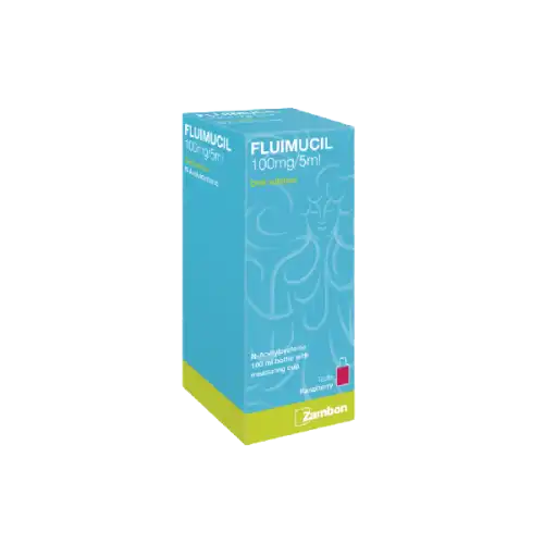 Fluimucil 100/5mg Oral Solution (Raspberry Flavour) 100ml