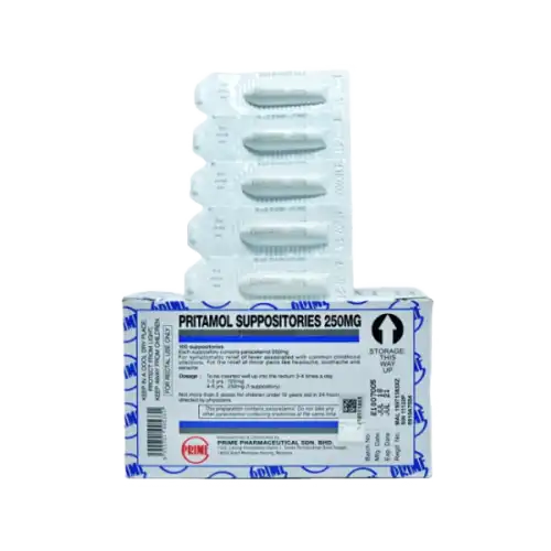 Pritamol 250mg Suppository 5s (Strip)