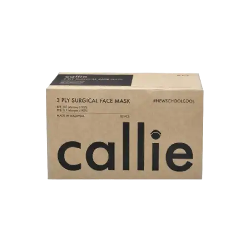 Callie AD 3Ply Surgical Face Mask -Black 50s
