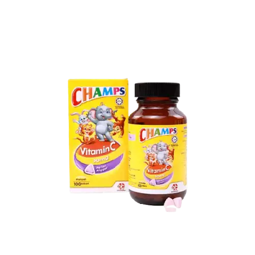 Champs Vitamin C 30mg Chewable Tablet (Blackcurrant) 100s