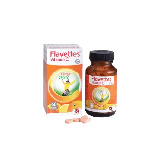 Flavettes Vitamin C 250mg Tablet 60s Orange