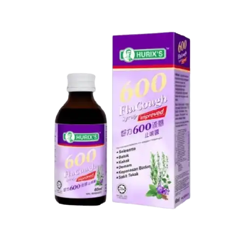 Hurix's 600 Flu Cough Syrup 60ml