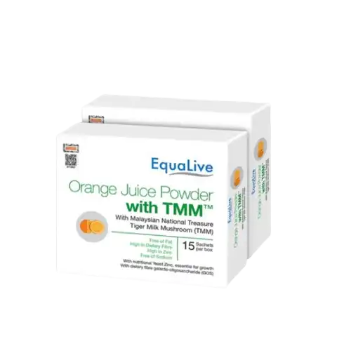 Equalive Orange Juice Powder + Tiger Milk Mushroom 15s x2