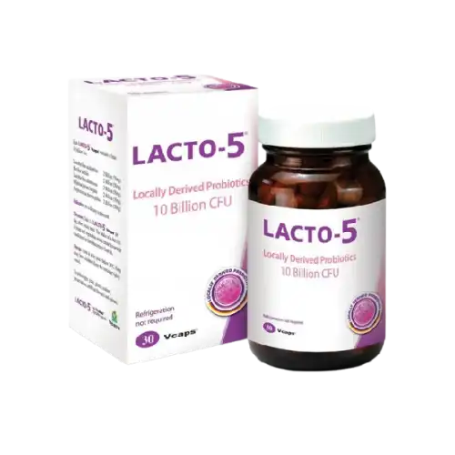 Lacto-5 Probiotics 500mg Capsule 90s x2 + FOC 30s