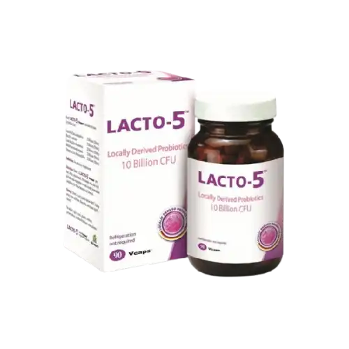 Lacto-5 Probiotics 500mg Capsule 90s x2 + FOC 30s