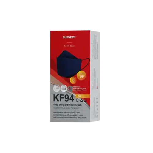 Sunway Kf99 4 Ply Surgical Face Mask (Navy Blue) 50s