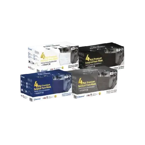 Respack Disposable Face Mask 4 Ply 50s Ash Blue