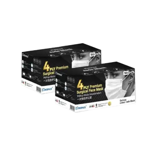 Respack Disposable Face Mask 4 Ply 50s Ash Blue