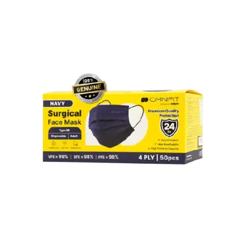 Omnifit 4 Ply Surgical Face Masks 50s White