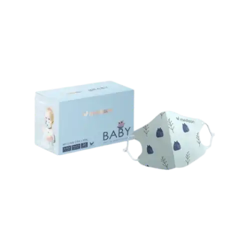 Medison 3D 4 Ply Baby Medical Face Mask 20s Blue Owl