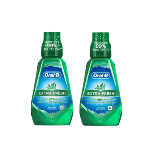 Oral B Mouth Wash Extra Fresh 500ml x2