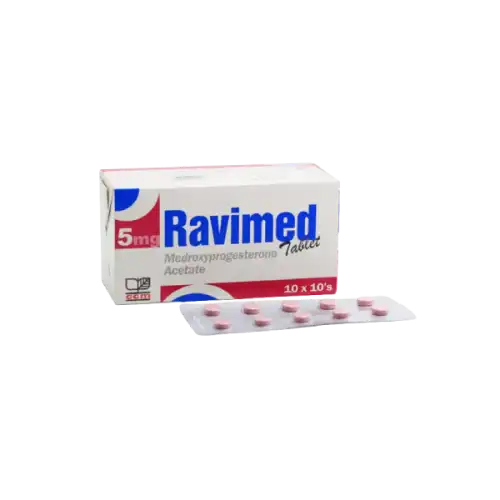 Ravimed (Medroxyprogesterone Acetate) 5mg Tablet 10s