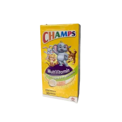 Champs Effervescent Multivitamin Lysine + Prebiotics Yogurt 30's