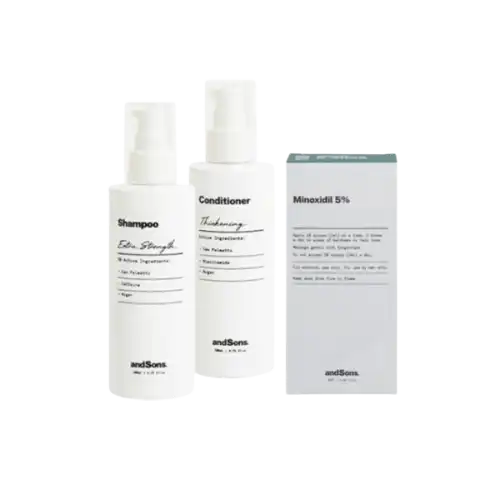andSons Anti Hair Loss Non-Prescription Kit (Shampoo + Conditioner + Minoxidil 5%) 1 set