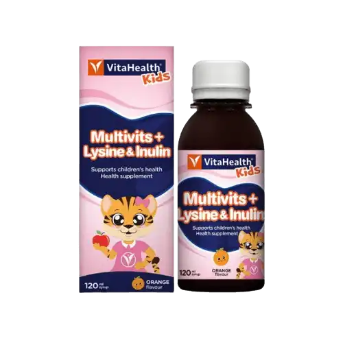 VitaHealth Kids Multivitamin + Lysine & Inulin Syrup 120ml
