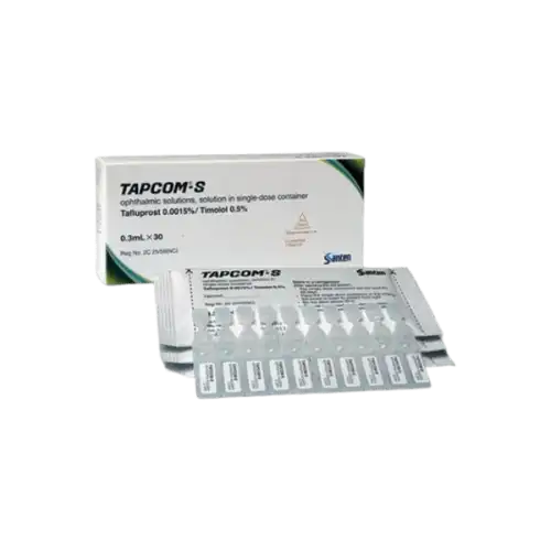Tapcom-S (Tafluprost) Ophthalmic Solution 0.3ml 30 Vials (Box)