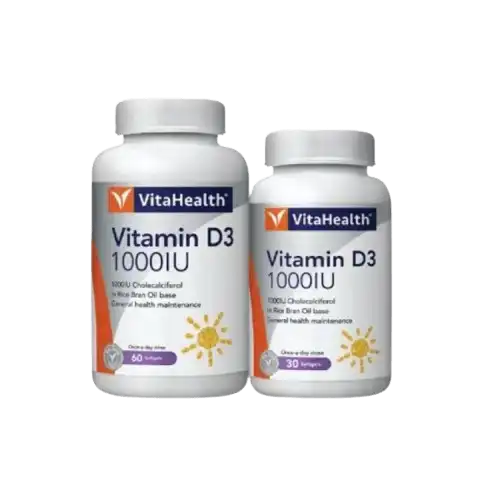 VitaHealth Vitamin D3 1000IU Softgel Capsule 60s + 30s