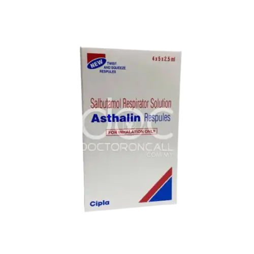 Cipla Asthalin 2.5mg/2.5ml Respules 20s (Box)