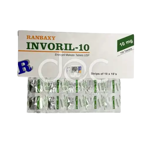 Invoril (Enalapril) 10mg Tablet 100s (Box)