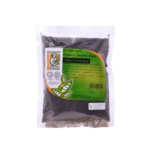 Radiant Sesame Seeds (Black Organic Unhulled) 200g
