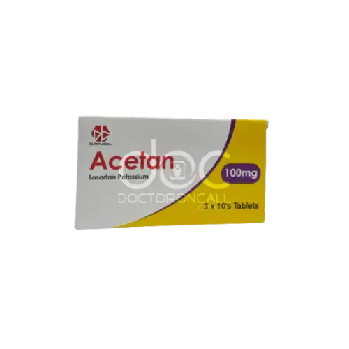 Acetan (Losartan) 100mg Tablet 10s (Strip)