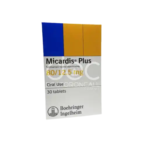 Micardis Plus (Hydrochlorothiazide + Telmisartan) 80/12.5mg Tablet 10s (Strip)