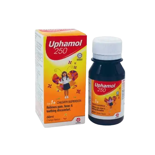 Uphamol 250mg Orange Suspension 60ml