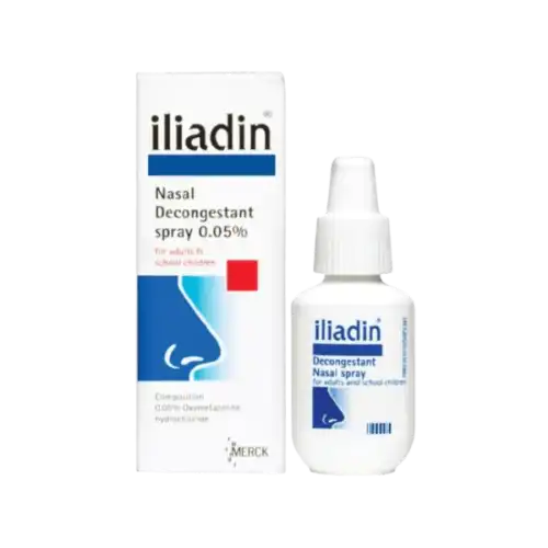 Iliadin (Oxymetazoline) 0.05% Decongestant Nasal Drops 10ml