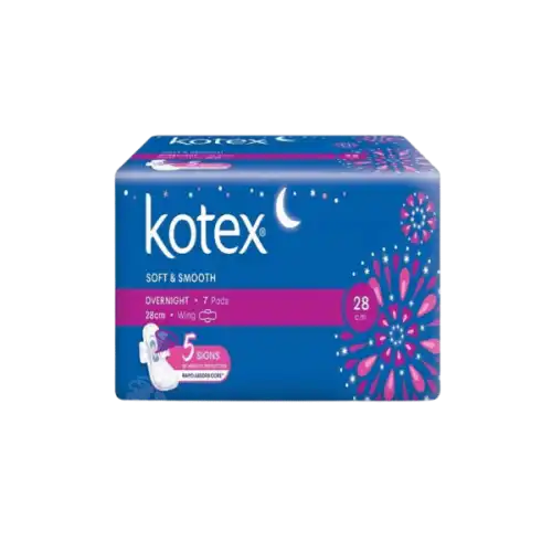 Kotex Soft & Smooth Overnight 28cm Wings Pad 7s