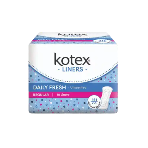 Kotex Fresh Panty Liners Unscented 16s