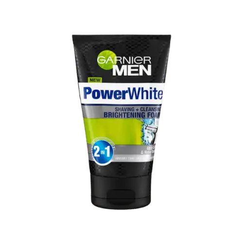 Garnier Men Power White Shaving+Cleansing Brightening Foam 100ml