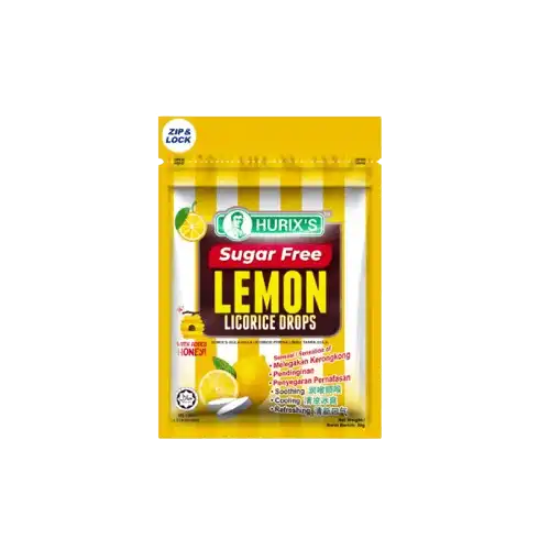 Hurixs Sugar Free Lemon Licorice Drops 20g