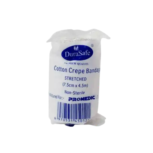 Durasafe Cotton Crepe Stretched Bandage (7.5cmx4.5m) 1s