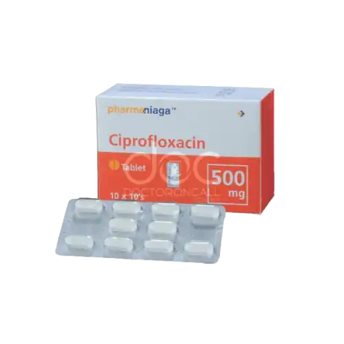 Pharmaniaga Ciprofloxacin 500mg Tablet 10s (Strip)