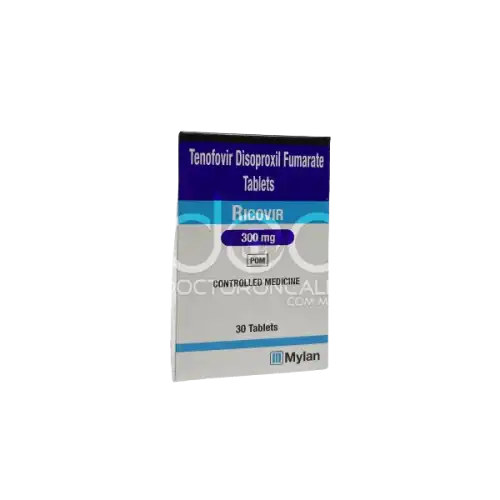 Ricovir (Tenofovir Disoproxil Fumarate) 300mg Tablet 30s (Bottle)