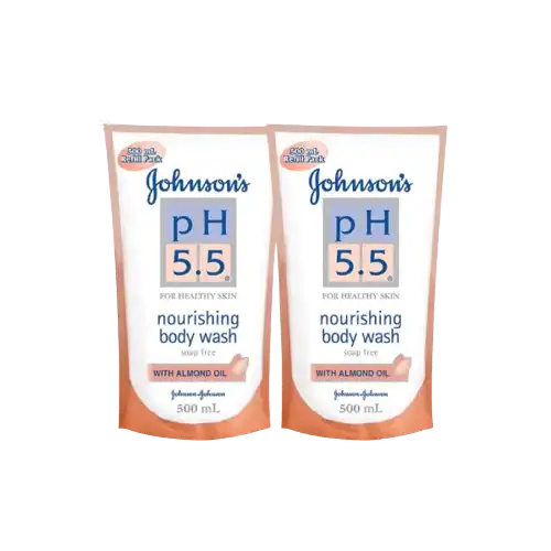 Johnson's pH5.5 Nourishing Body Wash with Almond Oil 1L FOC 250ml