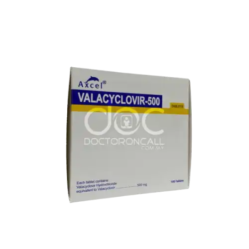 Axcel (Valacyclovir) 500mg Tablet 100s (Box)