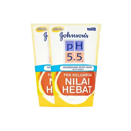 Johnson's pH5.5 Nourishing Body Wash with Honey 1L FOC 250ml