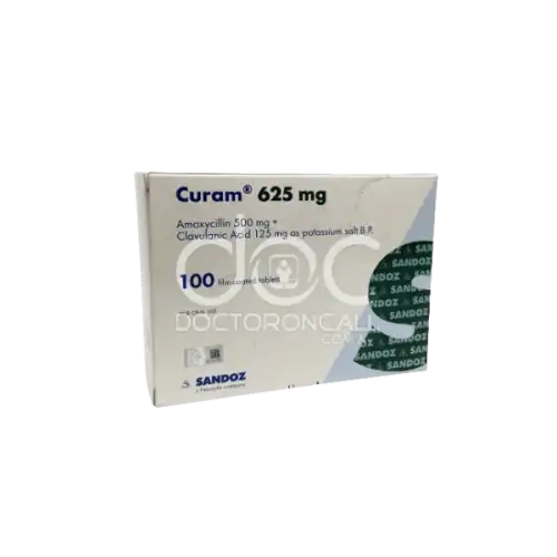 Sandoz Curam (Amoxycillin + Potassium Clavulanate) 625mg Tablet 4s (Strip)