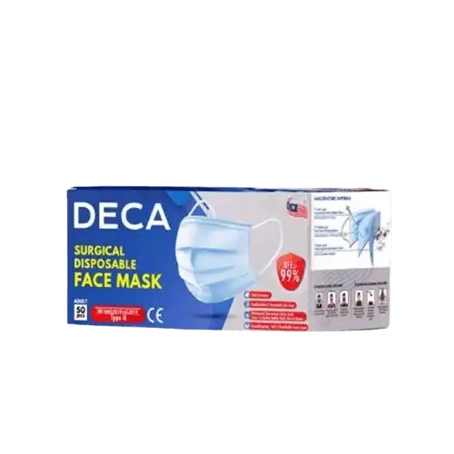 Deca Surgical Adult Disposable Face Mask 50s