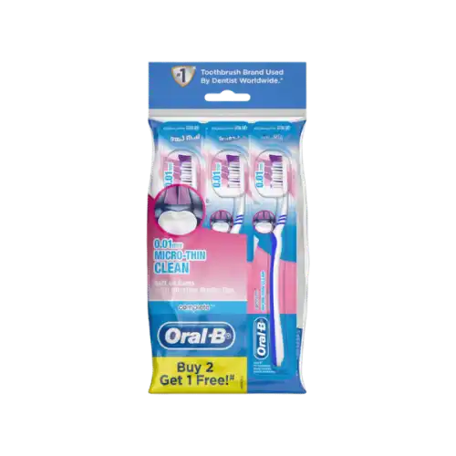 Oral B Complete Micro-Thin Clean Extra Soft Tooth Brush 1s