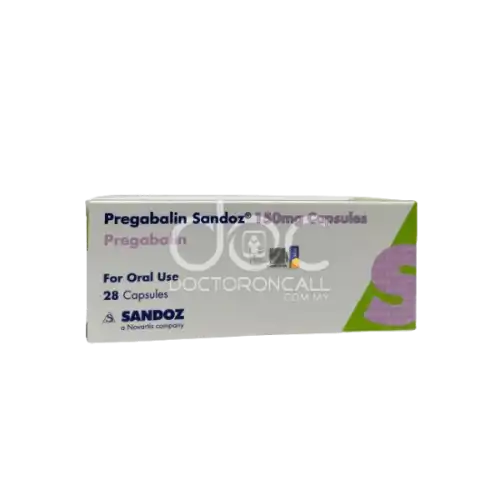 Sandoz Pregabalin 150mg Capsule 28s (Box)