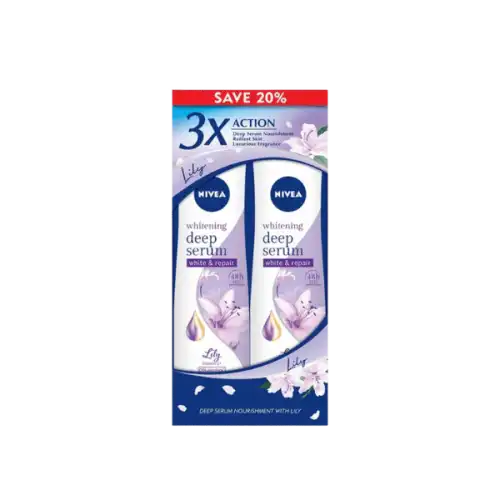 Nivea (Women) Whitening Deep Serum Lily Body Spray 150mlx2