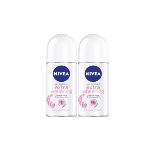 Nivea (Women) Extra Whitening Roll On 50ml x2