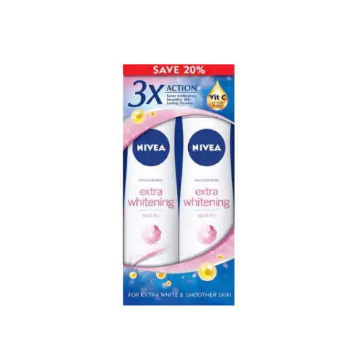 Nivea (Women) Extra Whitening Body Spray 150mlx2
