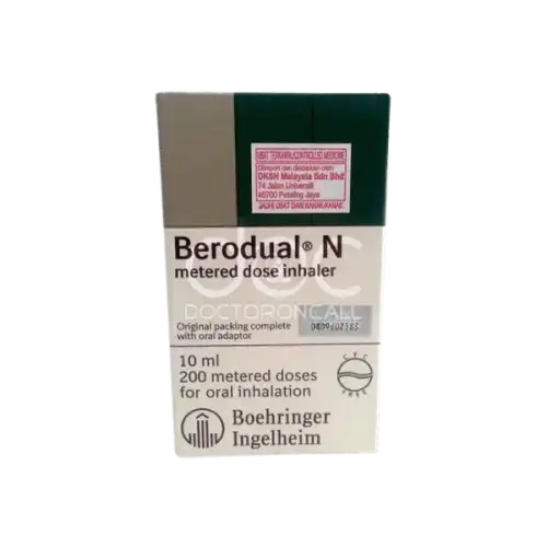 Berodual N (Fenoterol + Ipratropium) 20/50mcg Metered Dose Inhaler 200 Doses