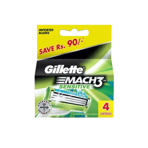 Gillette Mach3 Sensitive 4 Cartridges 4s